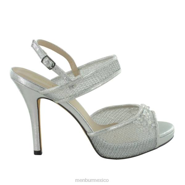 tacones altos Menbur alagua plata mujer 04JD1381