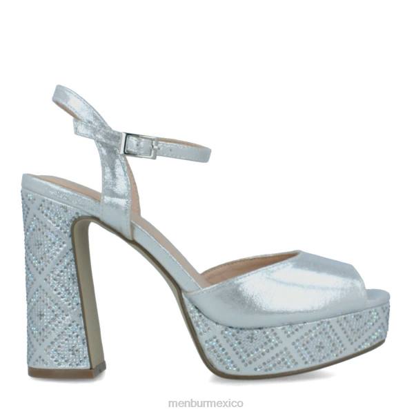 tacones altos Menbur albaredo plata mujer 04JD4049
