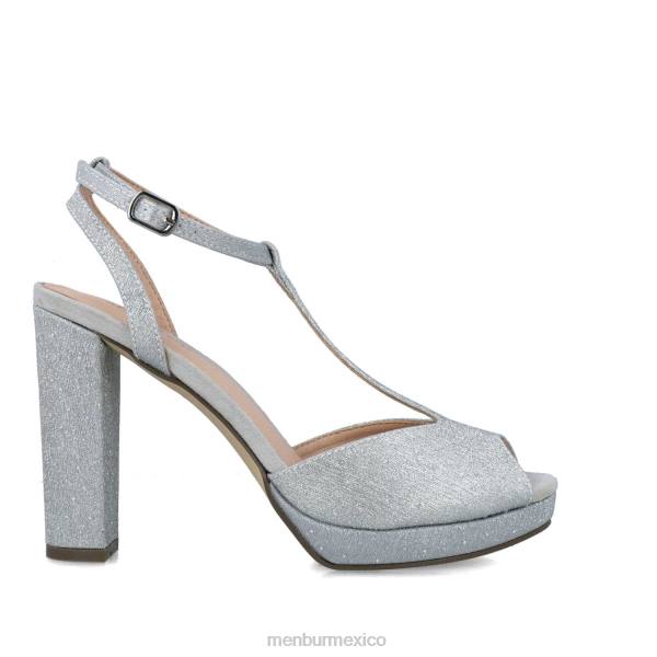 tacones medios y bajos Menbur achernar plata mujer 04JD1604