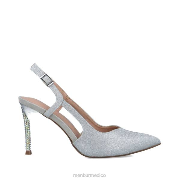 tacones medios y bajos Menbur achernar plata mujer 04JD5548