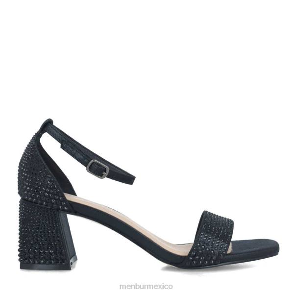 tacones medios y bajos Menbur aguamarina negro mujer 04JD5672