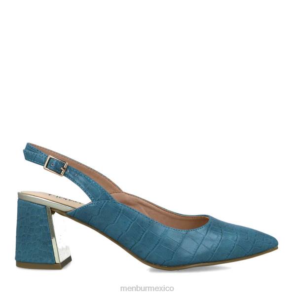 tacones medios y bajos Menbur alpeta azul claro mujer 04JD5737