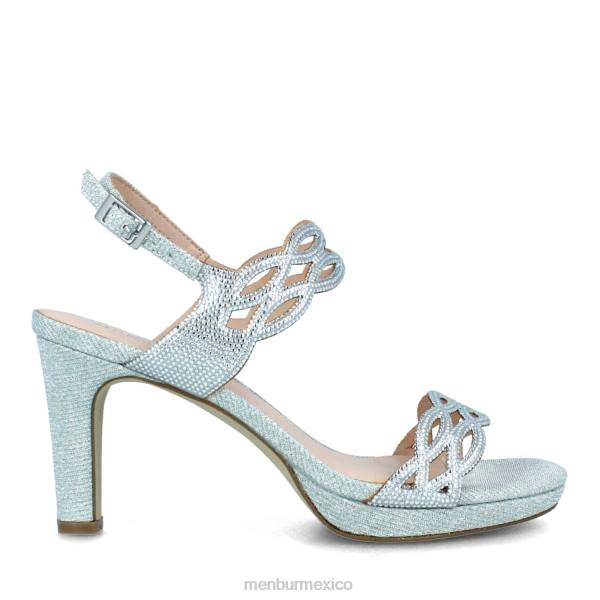 tacones medios y bajos Menbur altino plata mujer 04JD5798