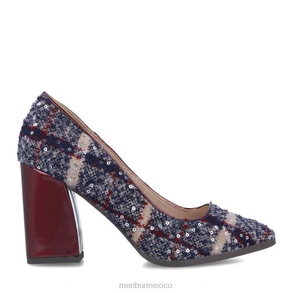 tacones medios y bajos Menbur amaranto azul oscuro mujer 04JD1728