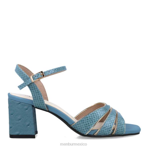 tacones medios y bajos Menbur anaxímenes azul claro mujer 04JD5817