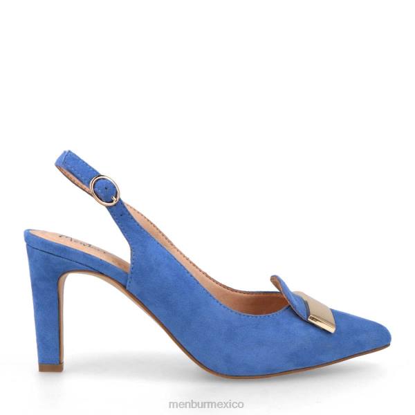 tacones medios y bajos Menbur anzano azul claro mujer 04JD1743