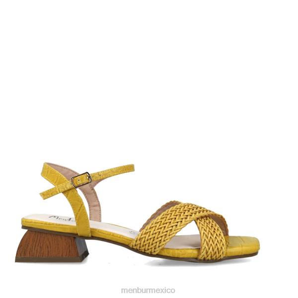 tacones medios y bajos Menbur atreo amarillo mujer 04JD5836
