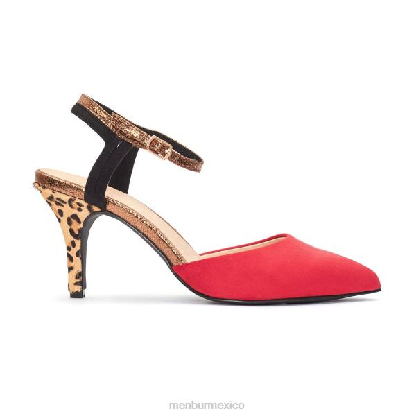 tacones medios y bajos Menbur fico rojo mujer 04JD1860