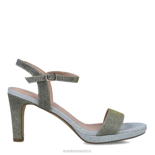 tacones medios y bajos Menbur larimar plata mujer 04JD5605